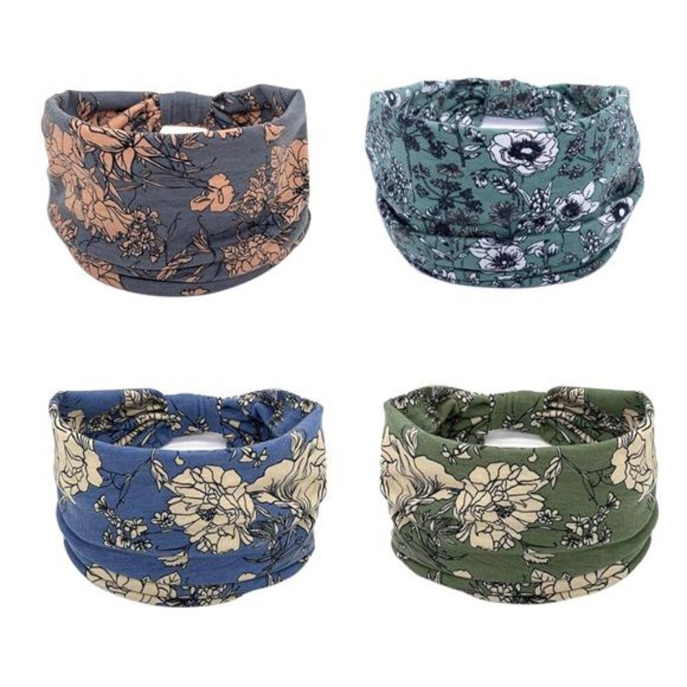 Wide Boho Headbands for Women Fashion Knotted Headband Yoga Workout Hair - Picture 2 of 7